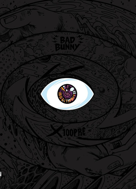 the album cover for Bad Bunny - X 100PRE