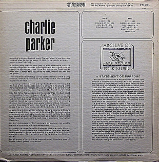 Charlie Parker : Charlie Parker (LP, Comp, RM)