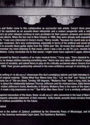 Corey Harris & Henry Butler : Vü-Dü Menz (CD, Album)