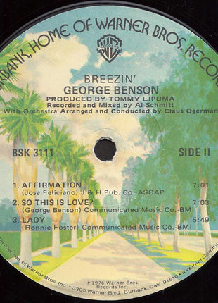 George Benson : Breezin' (LP, Album, RE, Win)