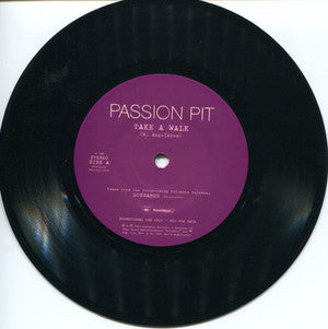 Passion Pit : Take A Walk (7", Single, Promo)