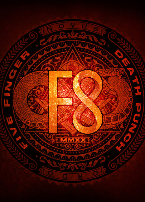 the album cover for Five Finger Death Punch - F8