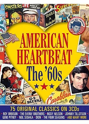 the album cover for American Heartbeat The 1960s / Various - American Heartbeat: The 1960s / Various