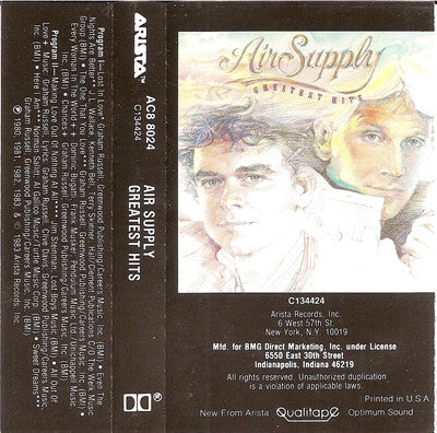 Air Supply : Greatest Hits (Cass, Comp, Club, RE, Dol)