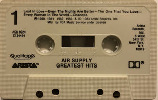 Air Supply : Greatest Hits (Cass, Comp, Club, RE, Dol)