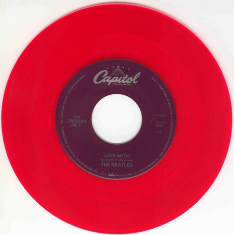 The Beatles : Love Me Do (7", Single, Mono, Jukebox, MP, RE, Red)