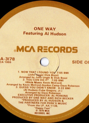 One Way Featuring Al Hudson : One Way Featuring Al Hudson (LP, Album, Glo)