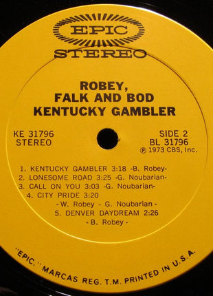 Robey, Falk And Bod : Kentucky Gambler (LP, Album, Pit)