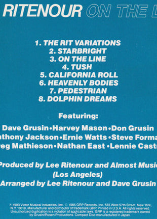 Lee Ritenour : On The Line (CD, Album, RE)