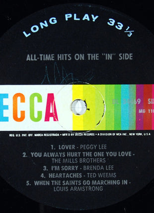 Various : All-Time Hits On The "In" Side (LP, Comp, Mono)