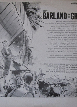 Judy Garland With Freddy Martin And His Orchestra : At The Grove (LP, Album, Mono)
