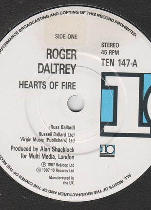 Roger Daltrey : Hearts Of Fire (7", Single)