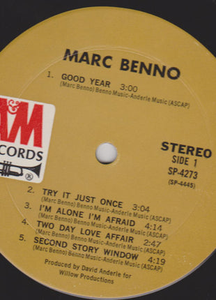 Marc Benno : Marc Benno (LP, Album, RP, Mon)