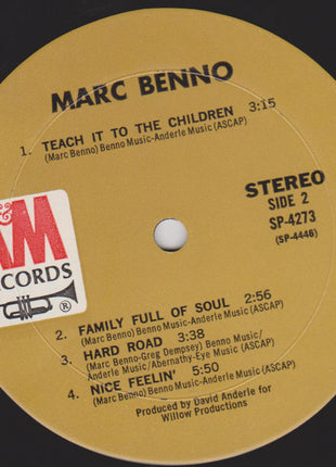 Marc Benno : Marc Benno (LP, Album, RP, Mon)