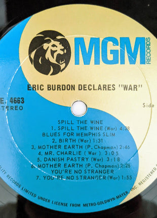 Eric Burdon Declares "War"* : Eric Burdon Declares "War" (LP, Album)
