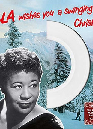 the album cover for Ella Fitzgerald - Ella Wishes You A Swinging Christmas [Colored Vinyl] (Uk)