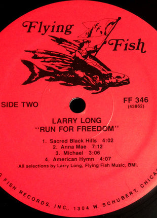 Larry Long : Run For Freedom (LP, Album)