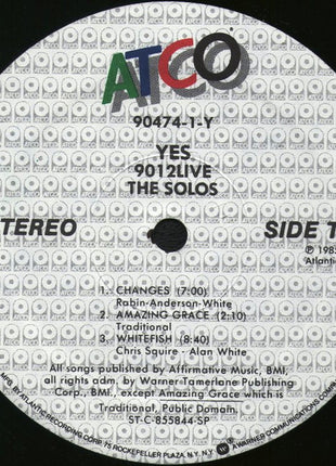 Yes : 9012Live - The Solos (LP, Album, SP )