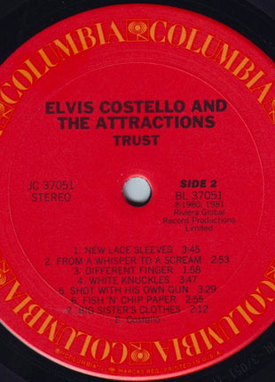 Elvis Costello & The Attractions : Trust (LP, Album, San)