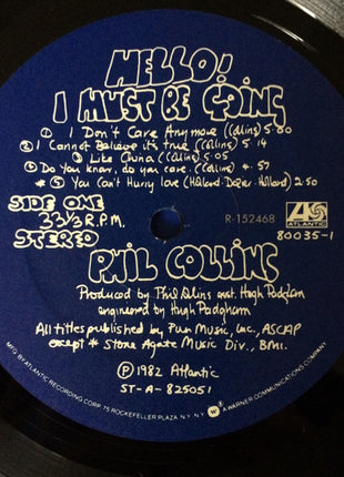 Phil Collins : Hello, I Must Be Going! (LP, Album, Club, Gat)