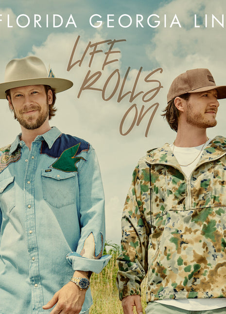 the album cover for Florida Georgia Line - Life Rolls On