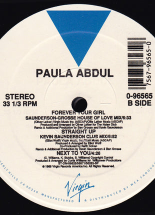 Paula Abdul : Forever Your Girl (12", Single)