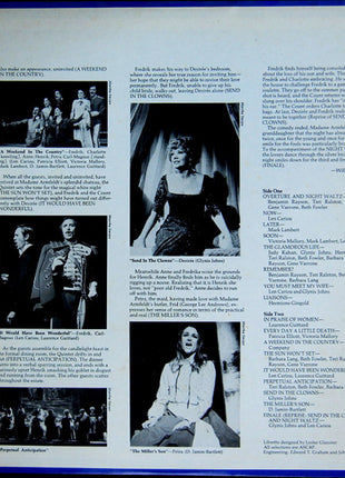 Stephen Sondheim, Glynis Johns, Len Cariou, Hermione Gingold : A Little Night Music (Original Broadway Cast Album) (LP, Album, Ter)