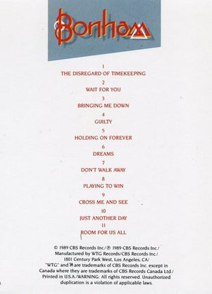 Bonham : The Disregard Of Timekeeping (CD, Album)
