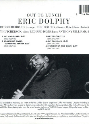 Eric Dolphy : Out To Lunch! (CD, Album, RE, RM)