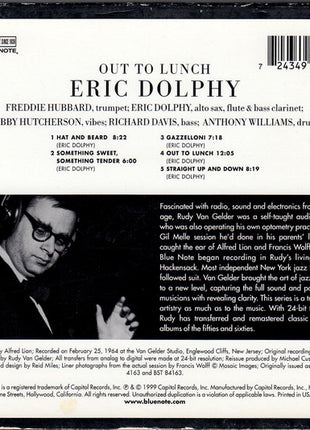Eric Dolphy : Out To Lunch! (CD, Album, RE, RM)
