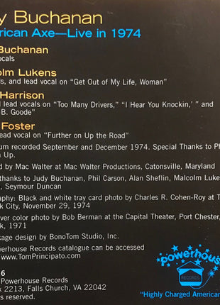 Roy Buchanan : American Axe- Live In 1974 (CD)