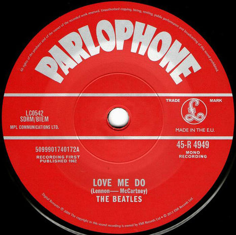 The Beatles : Love Me Do (7", Single, Mono, Ltd, M/Print, RE, RM)