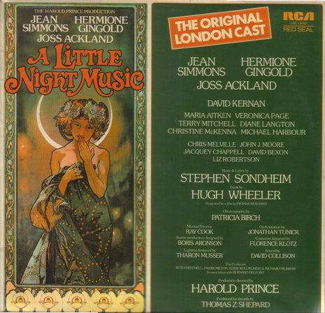 "A Little Night Music" Original London Cast, Jean Simmons (2), Hermione Gingold, Joss Ackland : A Little Night Music (LP, Album)
