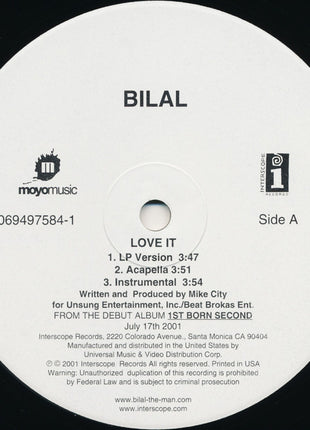 Bilal : Love It (12")