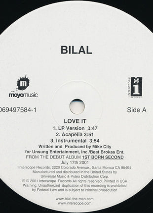 Bilal : Love It (12")