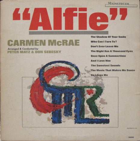 Carmen McRae : Alfie (LP, Album, Mono)