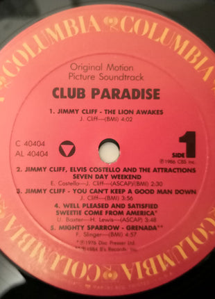 Various : Club Paradise - Original Motion Picture Soundtrack (LP, Comp)