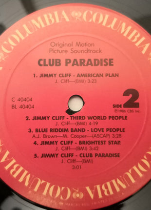 Various : Club Paradise - Original Motion Picture Soundtrack (LP, Comp)