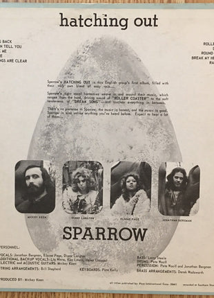 Sparrow (9) : Hatching Out (LP, Album, Promo)