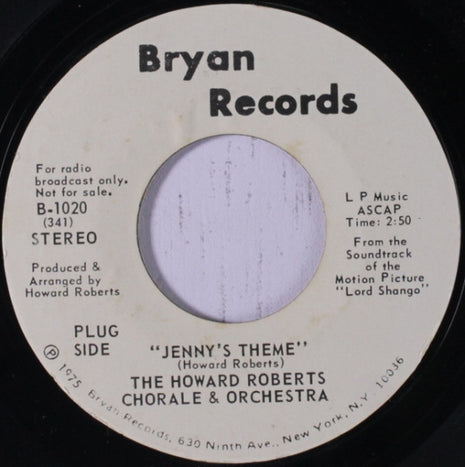 The Howard Roberts Chorus & Orchestra : Jenny's Theme / Funky, But ?? (7", Promo)