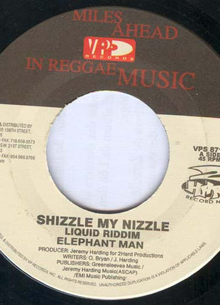 Elephant Man : Shizzle My Nizzle (7")