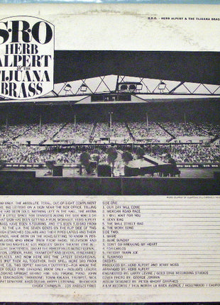 Herb Alpert & The Tijuana Brass : S.R.O. (LP, Album)