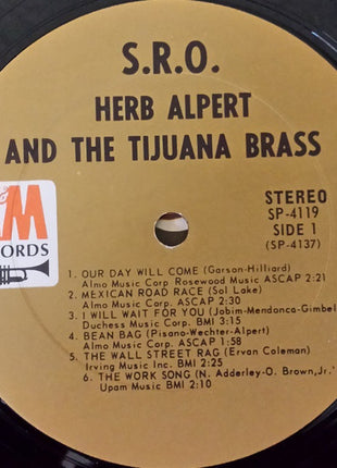 Herb Alpert & The Tijuana Brass : S.R.O. (LP, Album)