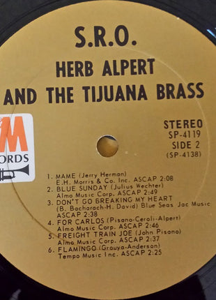 Herb Alpert & The Tijuana Brass : S.R.O. (LP, Album)