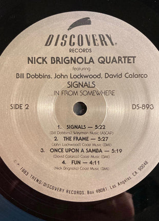 Nick Brignola Quartet : Signals...In From Somewhere (LP, Album)