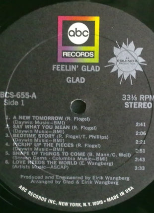 Glad (4) : Feelin' Glad (LP, Album)