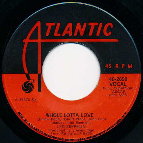 Led Zeppelin : Whole Lotta Love (7", Single, Mono, Spe)