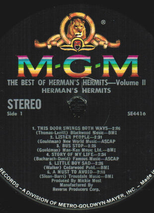 Herman's Hermits : Volume 2: The Best Of Herman's Hermits (LP, Comp, Sma)