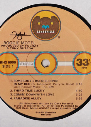 Foghat : Boogie Motel (LP, Album, Mon)