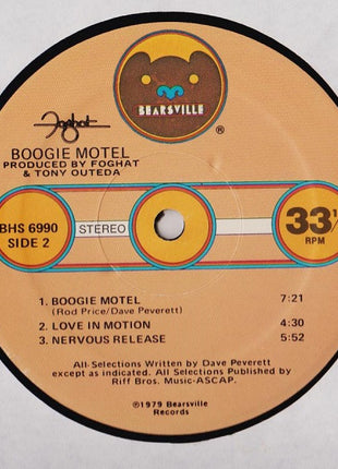 Foghat : Boogie Motel (LP, Album, Mon)